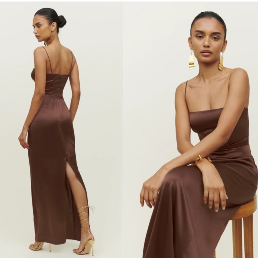 Reformation Frankie silk dress